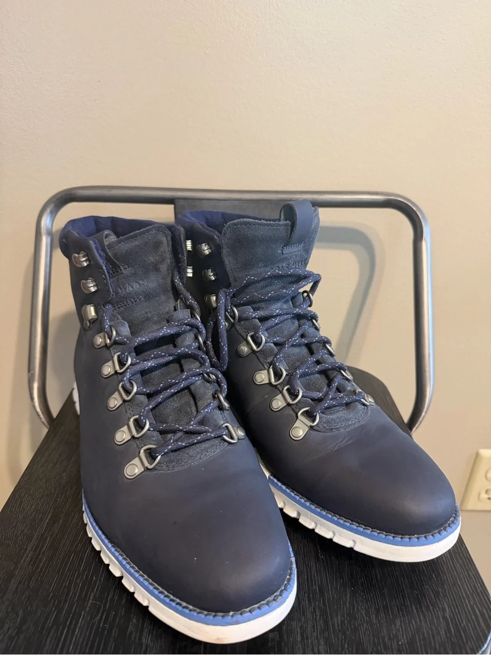 Cole Haan ZerøGrand Navy Hiker Boots 9W